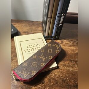 Louis Vuitton Monogram Pencil Case w/ Burgundy Inside